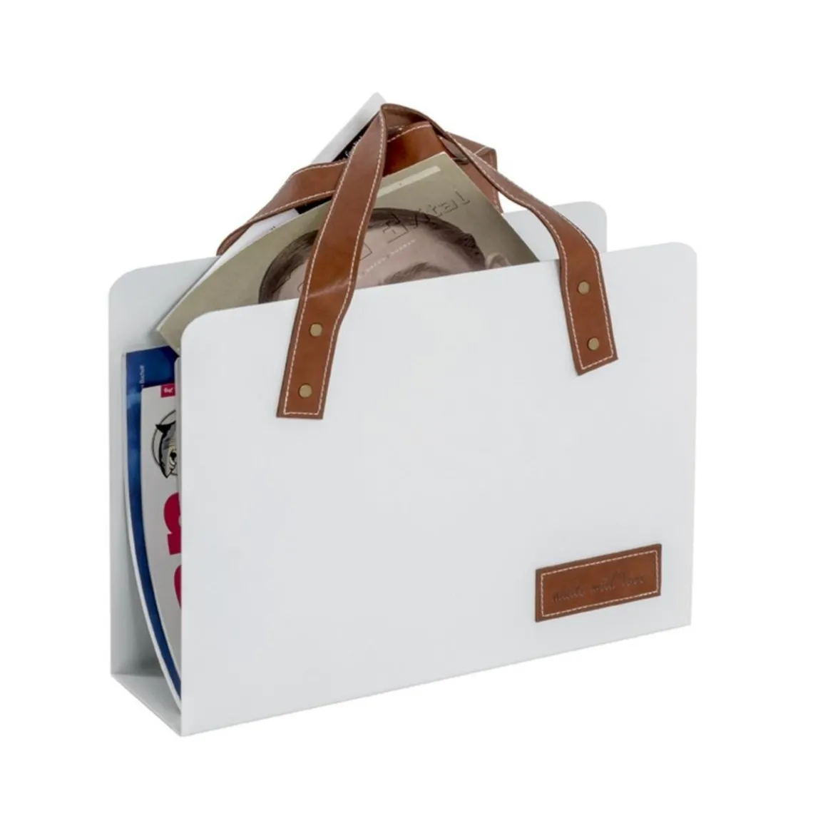3S. x Home porte revues simili cuir marron Outlet