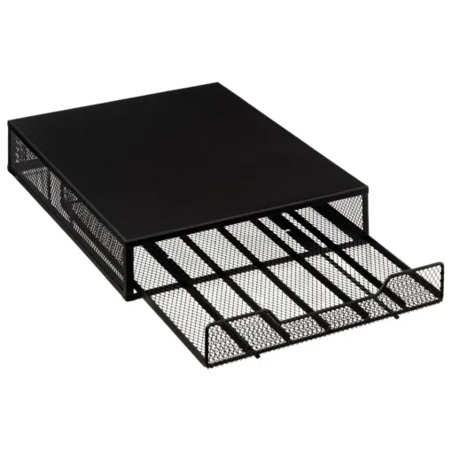 3S. x Home Porte-capsules x60 avec tiroir Noir en Métal Clearance