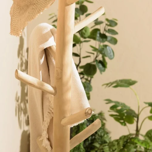 Macabane Porte-manteau multibranches en Teck naturel WILL Beige Sale