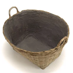 Macabane Pot de fleur ovale petit modèle en bambou naturel HECTOR Beige Best