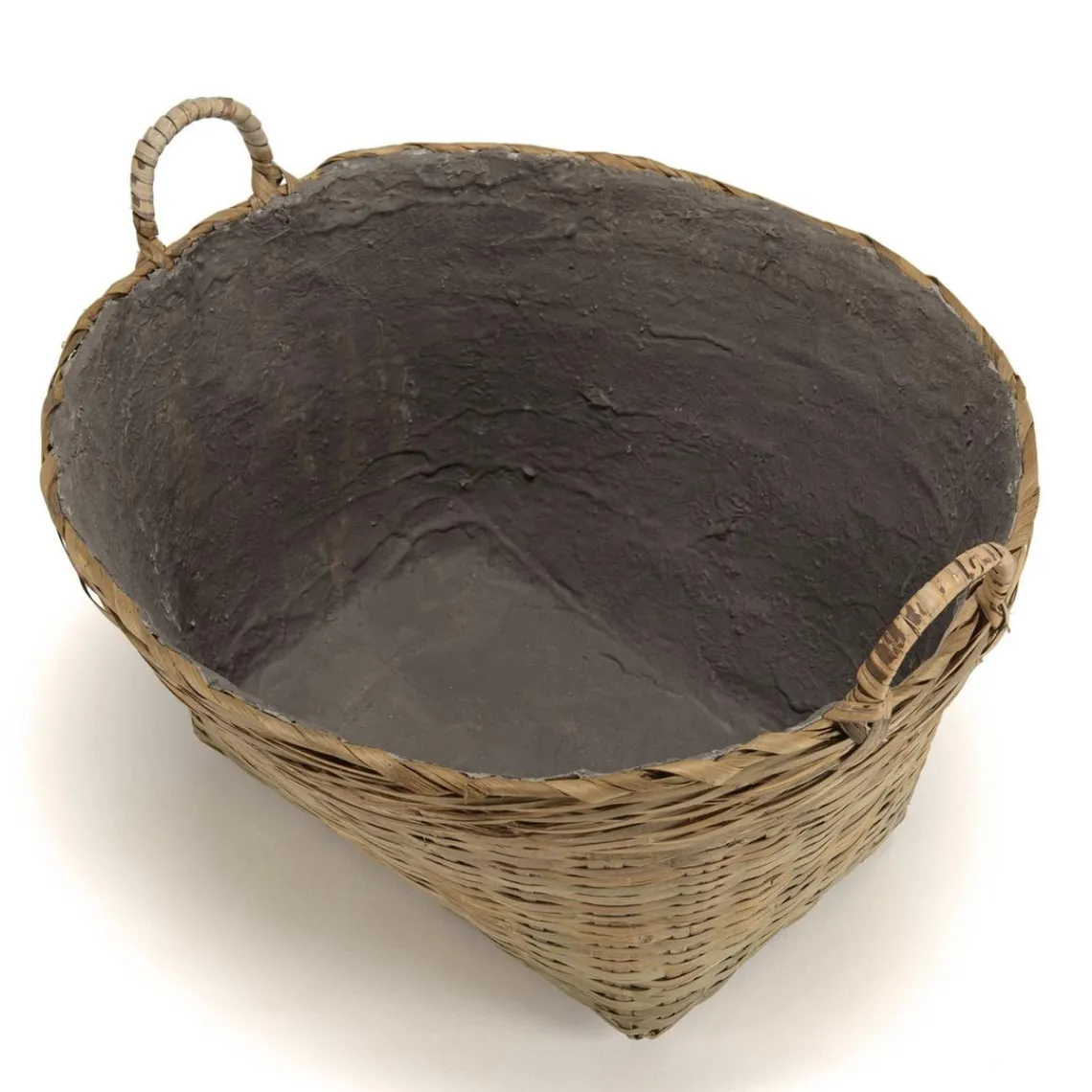 Macabane Pot de fleur ovale petit modèle en bambou naturel HECTOR Beige Best