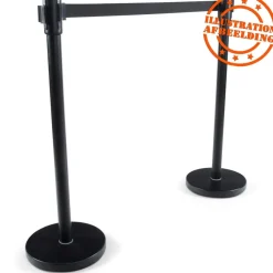 ALTEREGO Potelet 'ZIP' noir à sangle pour files d'attente Best