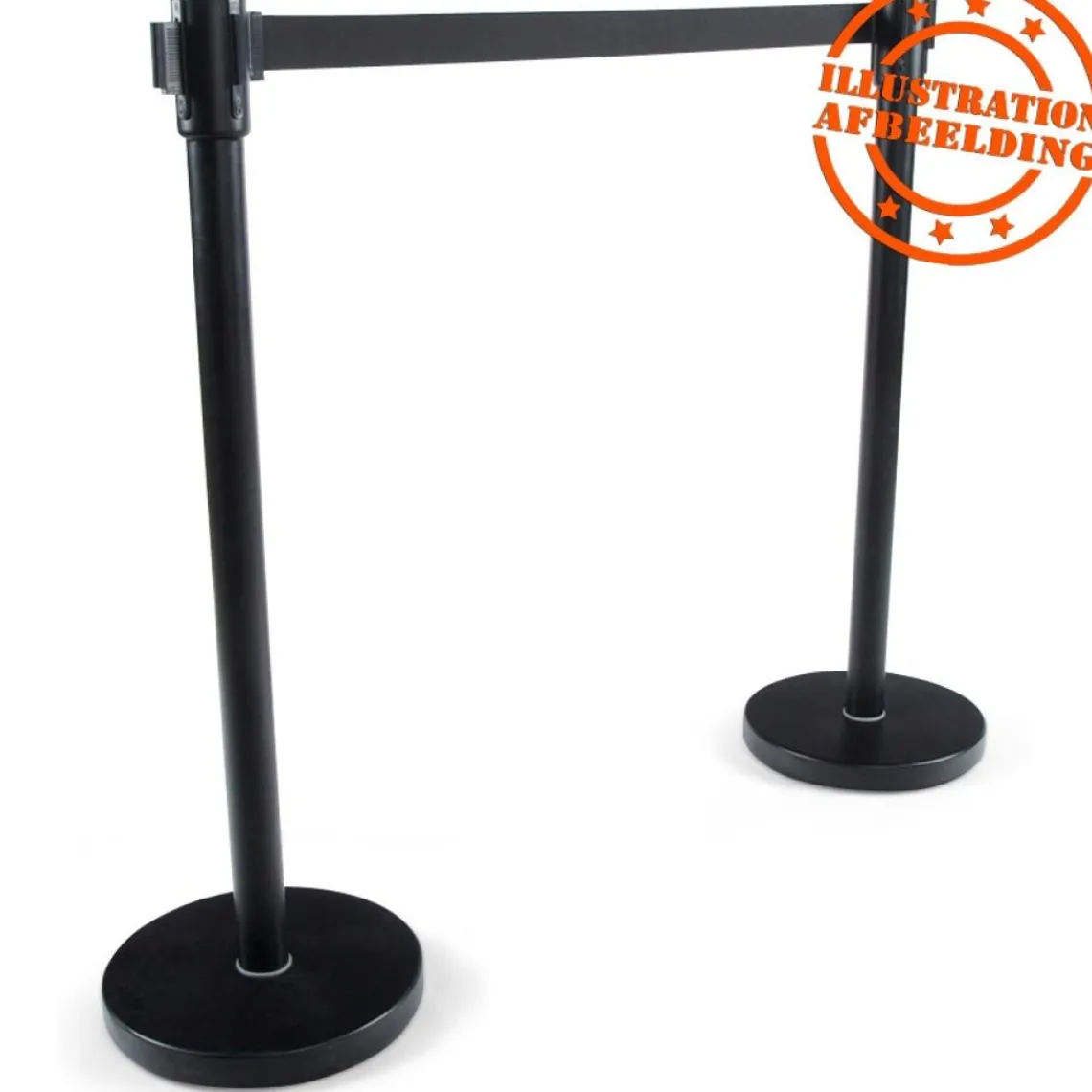 ALTEREGO Potelet 'ZIP' noir à sangle pour files d'attente Best