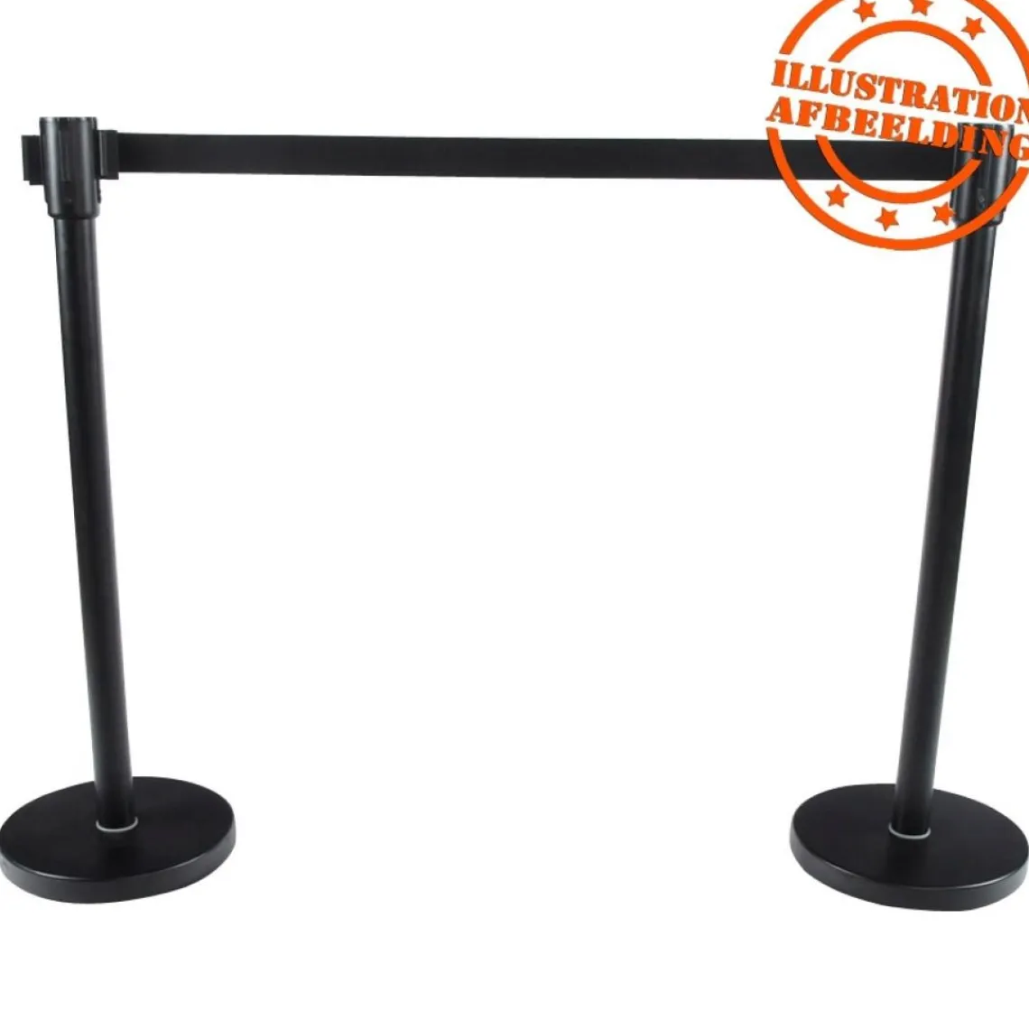 ALTEREGO Potelet 'ZIP' noir à sangle pour files d'attente Best