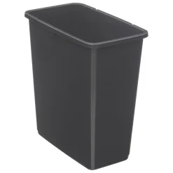 3S. x Home Poubelle 2 ouvertures plastique 45L gris New