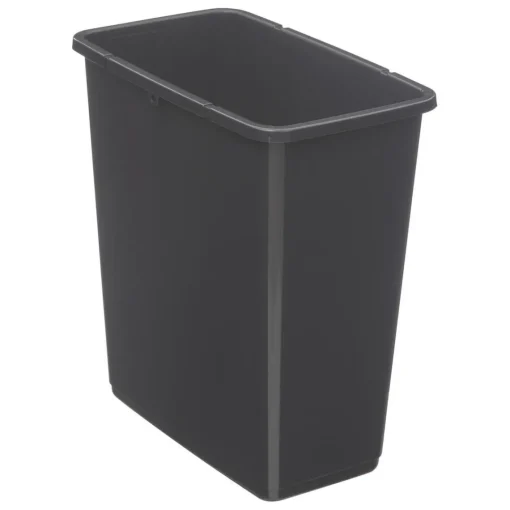 3S. x Home Poubelle 2 ouvertures plastique 45L gris New