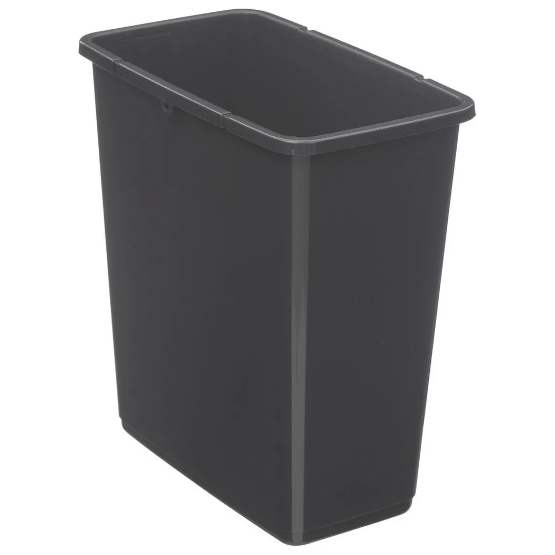 3S. x Home Poubelle 2 ouvertures plastique 45L gris New