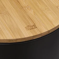 3S. x Home Poubelle couvercle bambou 30L Noir Hot