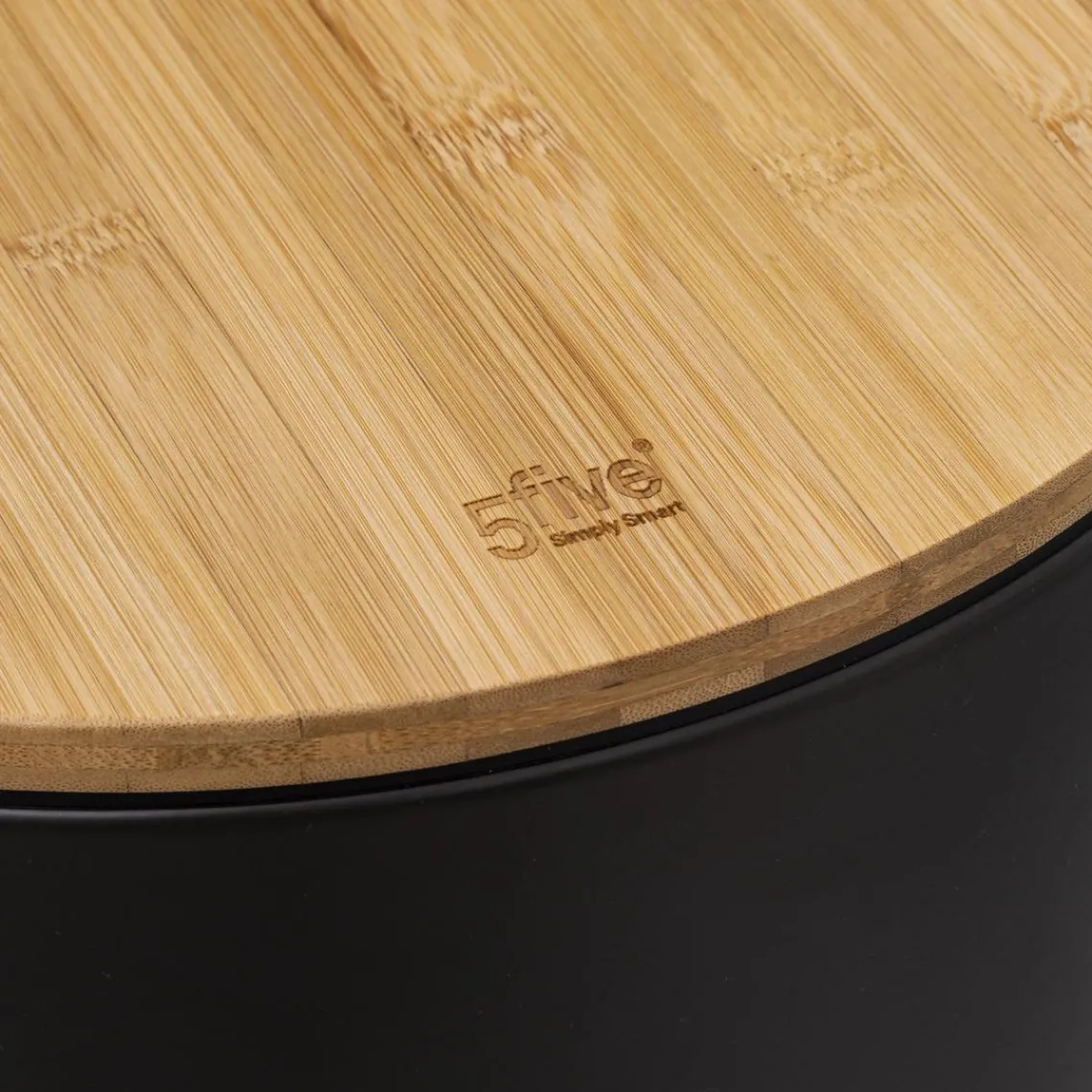 3S. x Home Poubelle couvercle bambou 30L Noir Hot