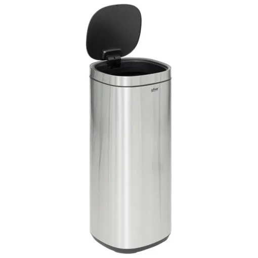 3S. x Home Poubelle 50L inox Push Gris Sale
