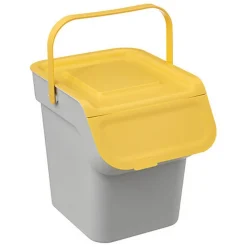 3S. x Home Poubelle plastique 20L - jaune Clearance