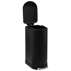 3S. x Home Poubelle slim à pédale 30L noir métal Hot