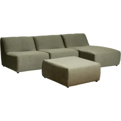 3S. x Home Pouf en velours vert cèdre Hot