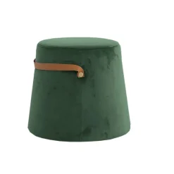 3S. x Home Pouf en Velours Style Scandinave Vert Best