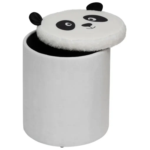 3S. x Home Pouf-coffre enfant panda pliant Blanc Online