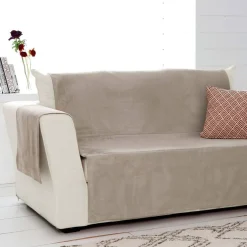 Becquet Protège-fauteuil universels aspect velours grainé - Taupe Beige Online