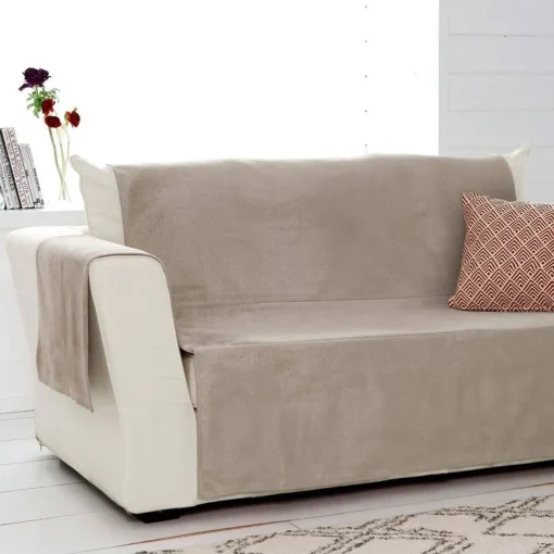 Becquet Protège-fauteuil universels aspect velours grainé - Taupe Beige Online