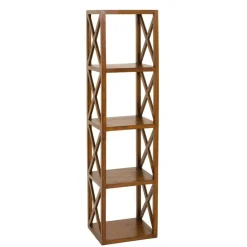 Macabane Rangement 4 cases avec croisillons en bois mindi - EDEN Best