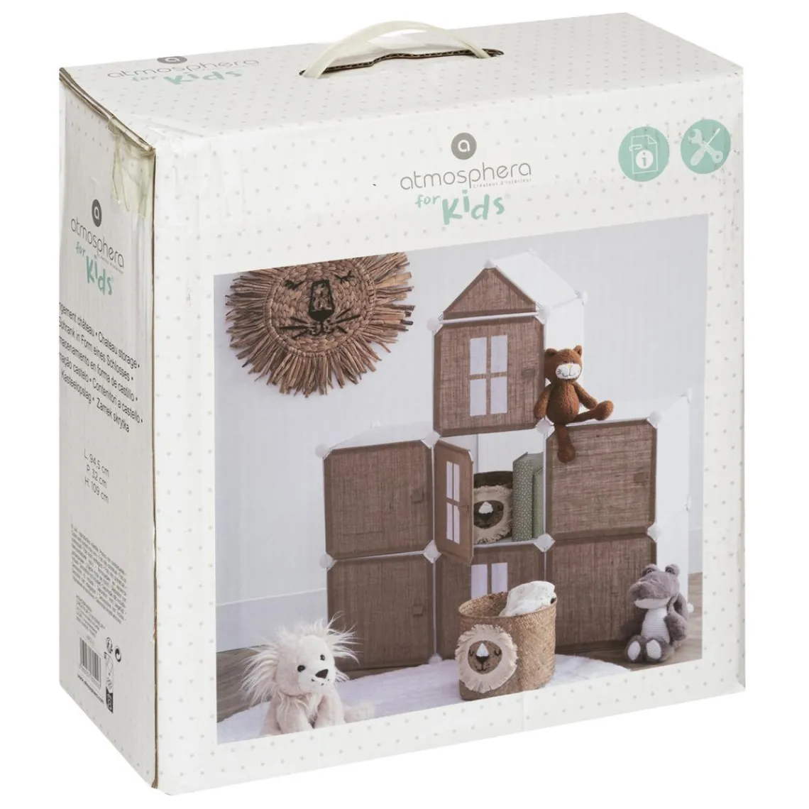 3S. x Home Rangement château beige en jute Hot