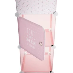 3S. x Home Rangement colonne Rose Discount