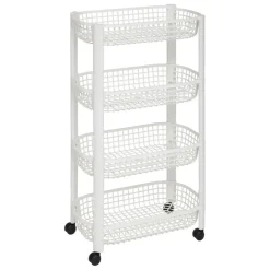 3S. x Home Resserre paniers 4 niveaux blanc Hot