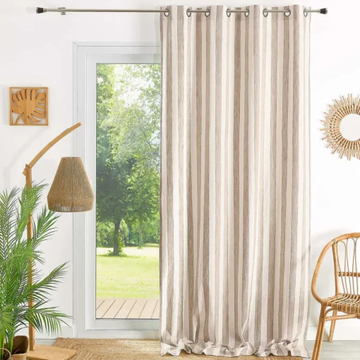 3S. x Home Rideau ameublement coton flamme 140x260 - Beige Hot