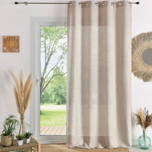 3S. x Home Rideau ameublement uni natte 140x260 NATURO - lin Sale