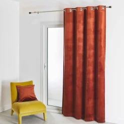 3S. x Home Rideau d'Ameublement Uni Cuivre 135X260 cm VELOURS Clearance