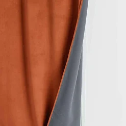 3S. x Home Rideau d'Ameublement Velours Double Polaire 135x280 cm VELVETA - Cognac