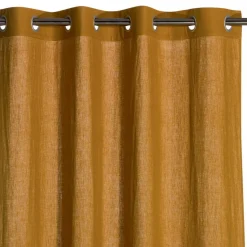 Maison Vivaraise Rideau en lin stonewashed Zeff Bronze New