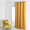 3S. x Home Rideau en Suédine Unie Ocre 140X260 cm SOFT Outlet