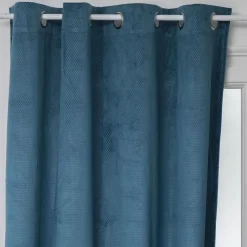 3S. x Home Rideau Occultant Velours 140x260 cm Otto - Canard Bleu canard Online