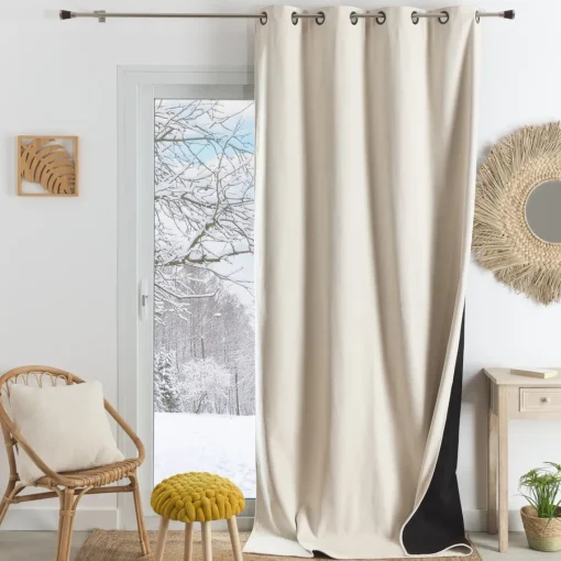 3S. x Home RIDEAU VOILE SABLE CHAMPAGNE-240X240 Blanc Online