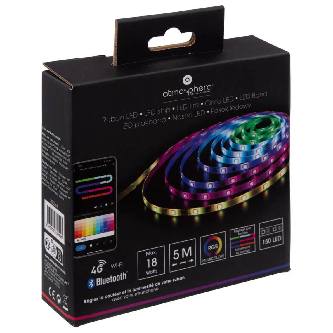 3S. x Home Ruban Led avec secteur+Bluet RGB L500cm Multicolore Outlet