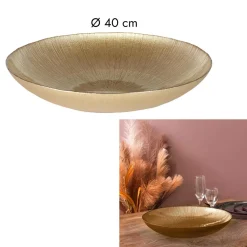 3S. x Home Saladier En Verre Dore D40cm M4 Outlet