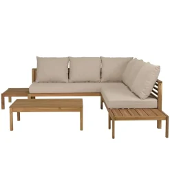 Macabane Salon de jardin 5 places acacia huilé VICK Online