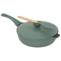 3S. x Home Sauteuse en fonte d'aluminium vert Discount