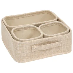3S. x Home Set 4 paniers beige Discount