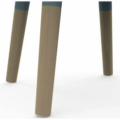 3 SUISSES Set 1 Table et 2 chaises FIRMIANA bleu orage et pin naturel