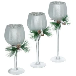 3S. x Home Set 3 Verres a pied branches Sale