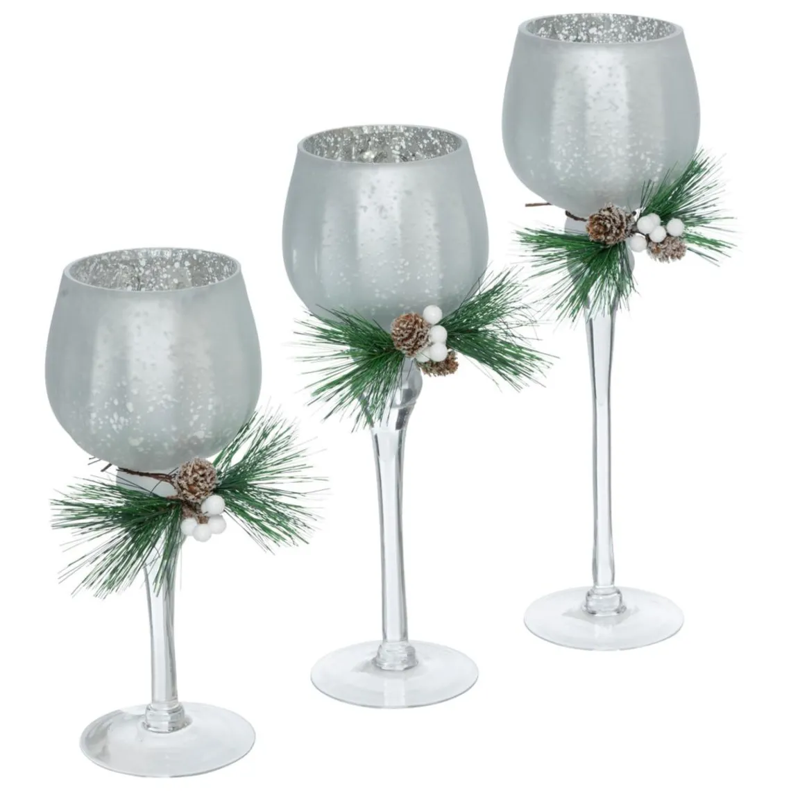 3S. x Home Set 3 Verres a pied branches Sale