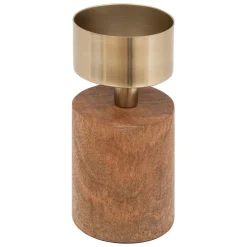 3S. x Home Set de 2 bougeoirs en bois Clearance