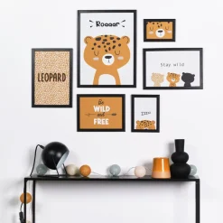 3 SUISSES Set de 6 Cadres Noirs - Leopard Online