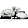 3S. x Home Set de 72 pièces Motif aztèque noir Best