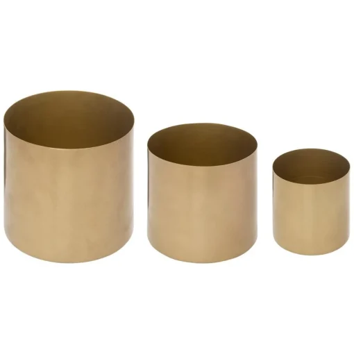 3S. x Home Set de 3 pots en métal doré MAX Sale