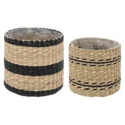 3S. x Home Set de 2 pots en paille Sale