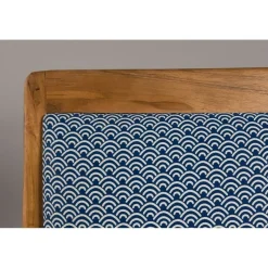 Macabane Sofa en teck et coton imprimé japonais Scandi - imprimé Discount