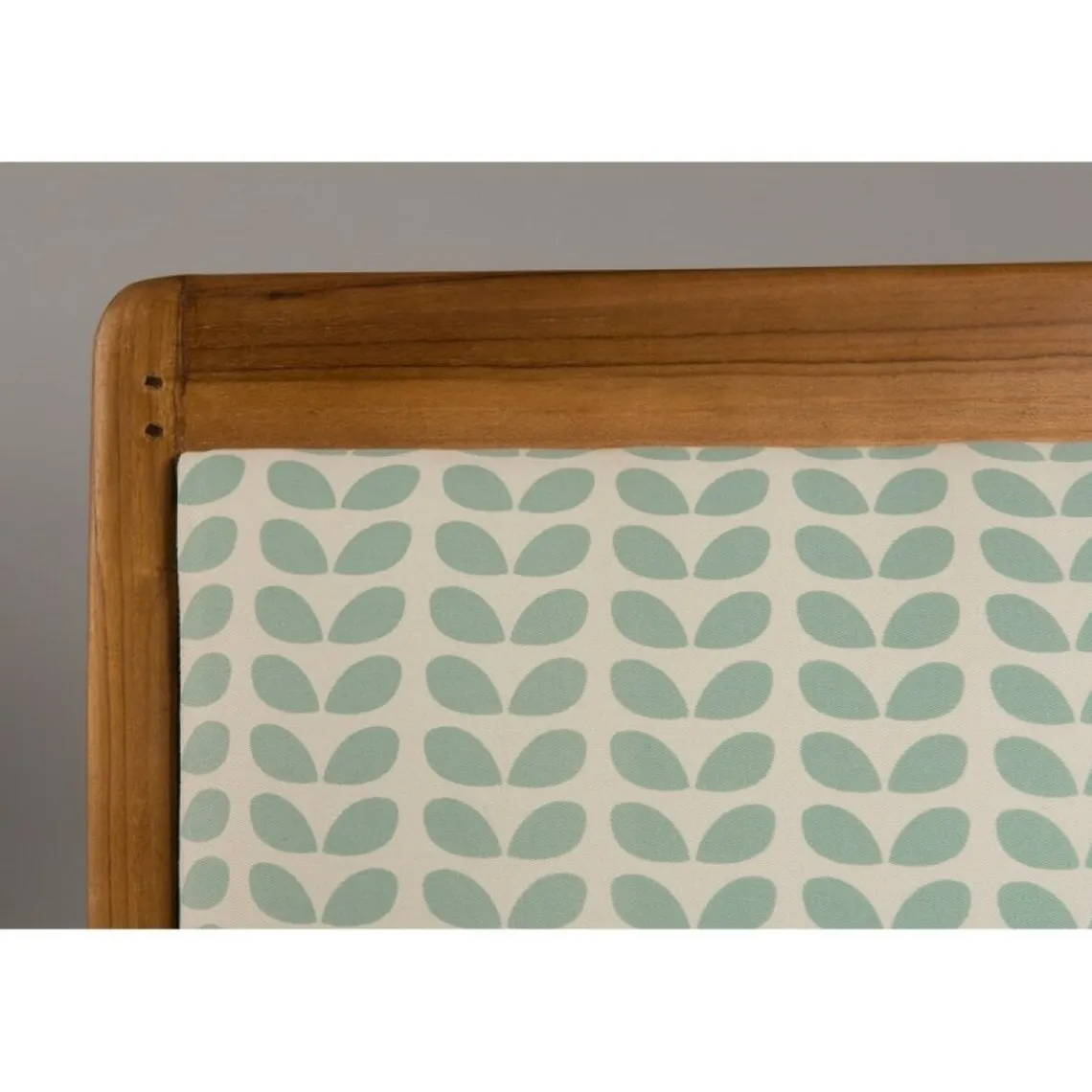 Macabane Sofa en teck et coton imprimé pétales Scandi - imprimé New