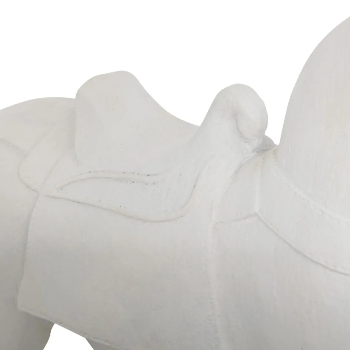 3S. x Home Statue cheval Little cottage Résine Blanc