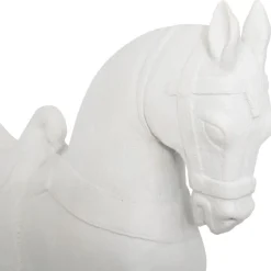 3S. x Home Statue cheval Little cottage Résine Blanc